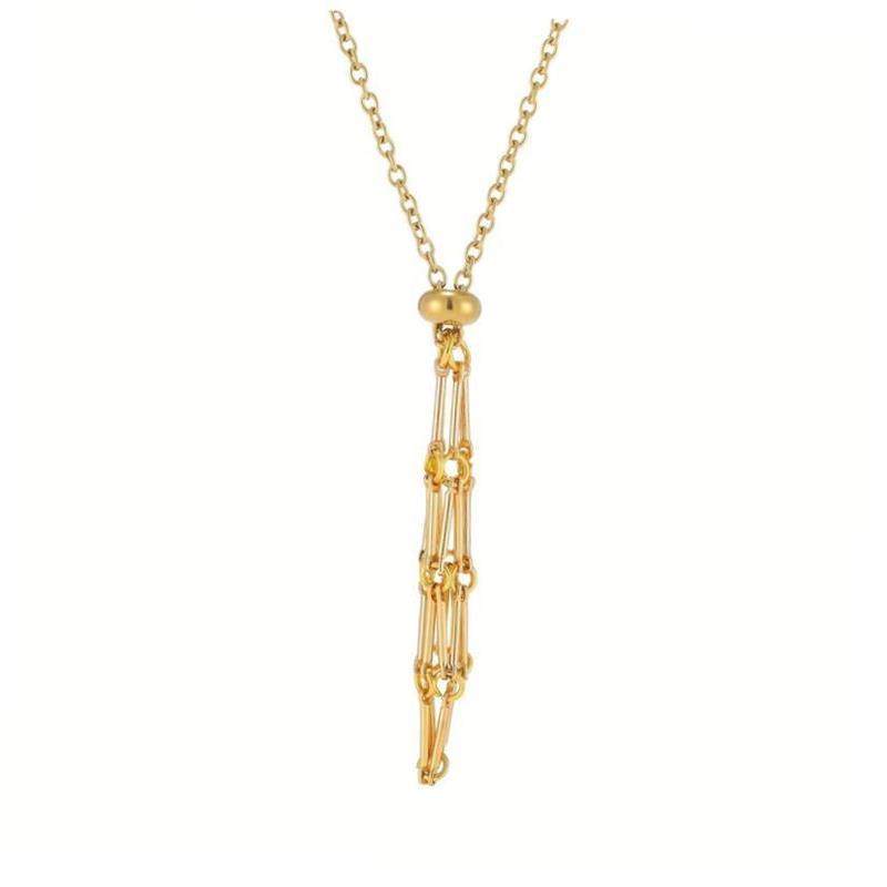 Interchangeable crystal stone woven metal net bag necklace