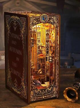 DIY Book Nook Kit Miniature Doll House With LED Light 3D Puz