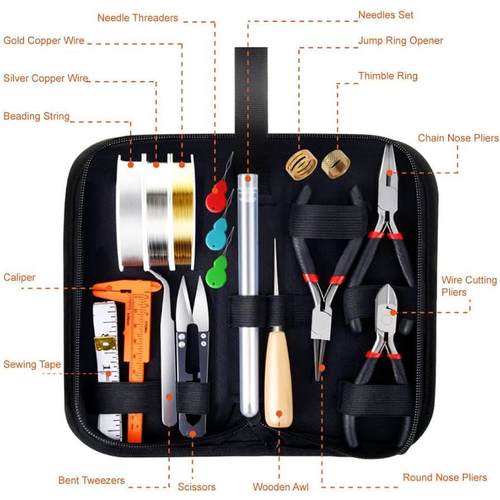 Jewelry Making Supplies Kit with Keychain For Jewelry Repair
