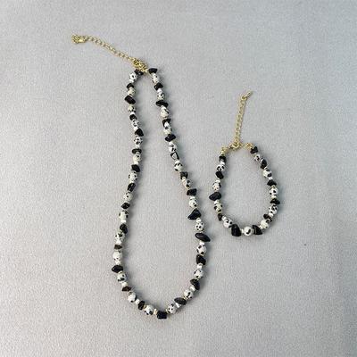 Qingdao Meilin Niche Design Necklace Spot Stone Irregular Bl