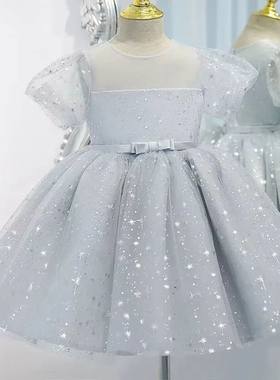 宝宝礼服女童公主裙儿童小孩子婚纱花童演出主持人高端洋气连衣裙