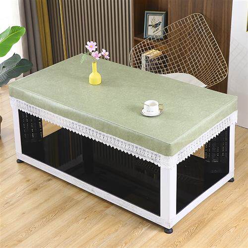 PU皮烤火罩长方形电炉罩防尘茶几桌布防水电炉罩取暖器烤火架罩套