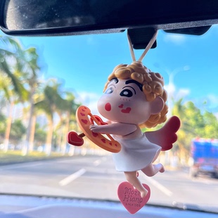 见习爱神可爱蜡笔小新丘比特之箭汽车后视镜挂件小车挂情人节礼物