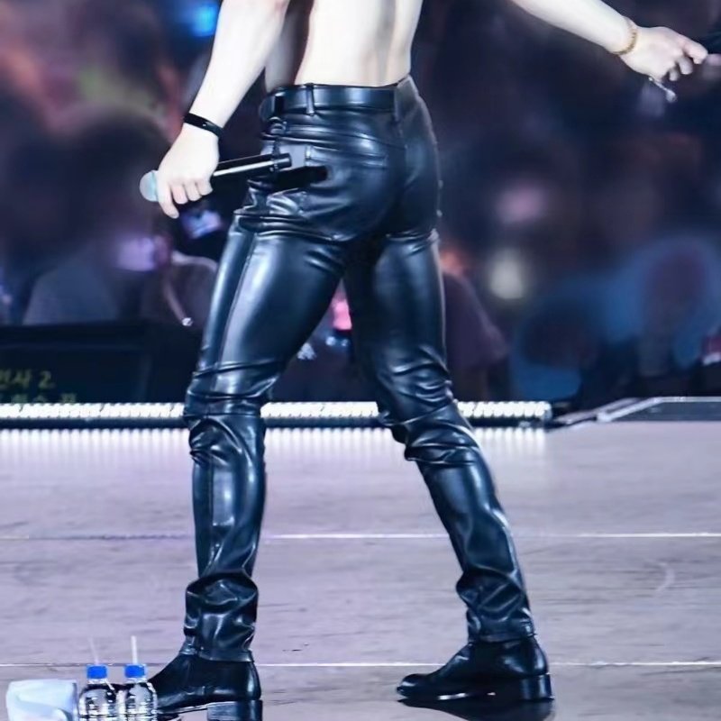 男士防风防水秋冬抗寒保暖弹力紧身黑色耐磨皮裤摩托骑行小脚长裤,男装,皮裤,淘宝优惠券,粉丝福利购,淘宝优惠卷