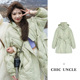新款 周欣然明星同款 绿色连帽羽绒服女2025冬季 收腰设计感保暖外套