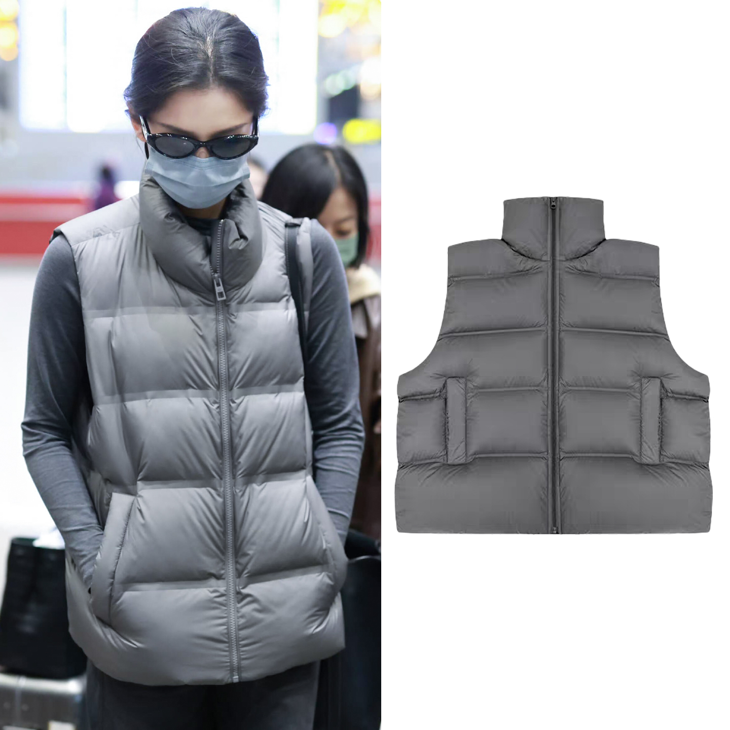 【现货】张婧仪同款羽绒马甲背心