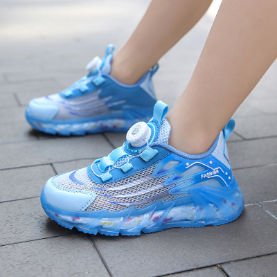 昌祥回力儿童鞋子夏季新款旋转纽扣单网跑步鞋透气网面男童运动鞋