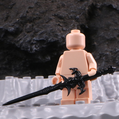 第三方积木魔兽人仔武器剑