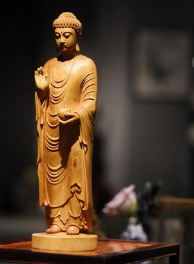 黄杨木药师如来佛像雕像造像