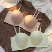 无痕内衣女小胸聚拢显大半杯无钢圈收副乳防下垂外扩无肩带文胸罩
