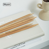 20cm长度棒针5根装 炭化棒针竹针工具毛衣针编织毛线适合新手DIY