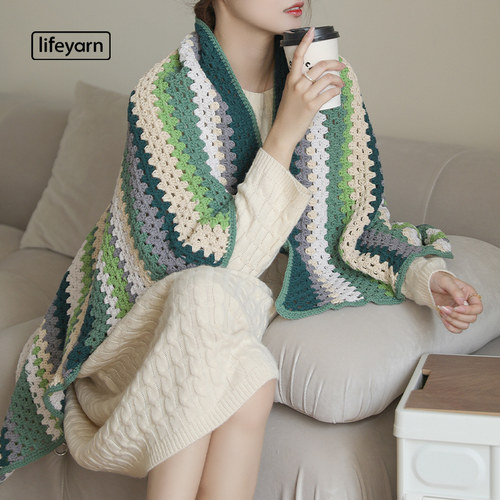 lifeyarn2022年秋棉线毯子材料包