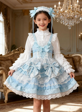 女童洛丽塔公主裙秋冬2025新款儿童lolita生日连衣裙女孩春秋裙子