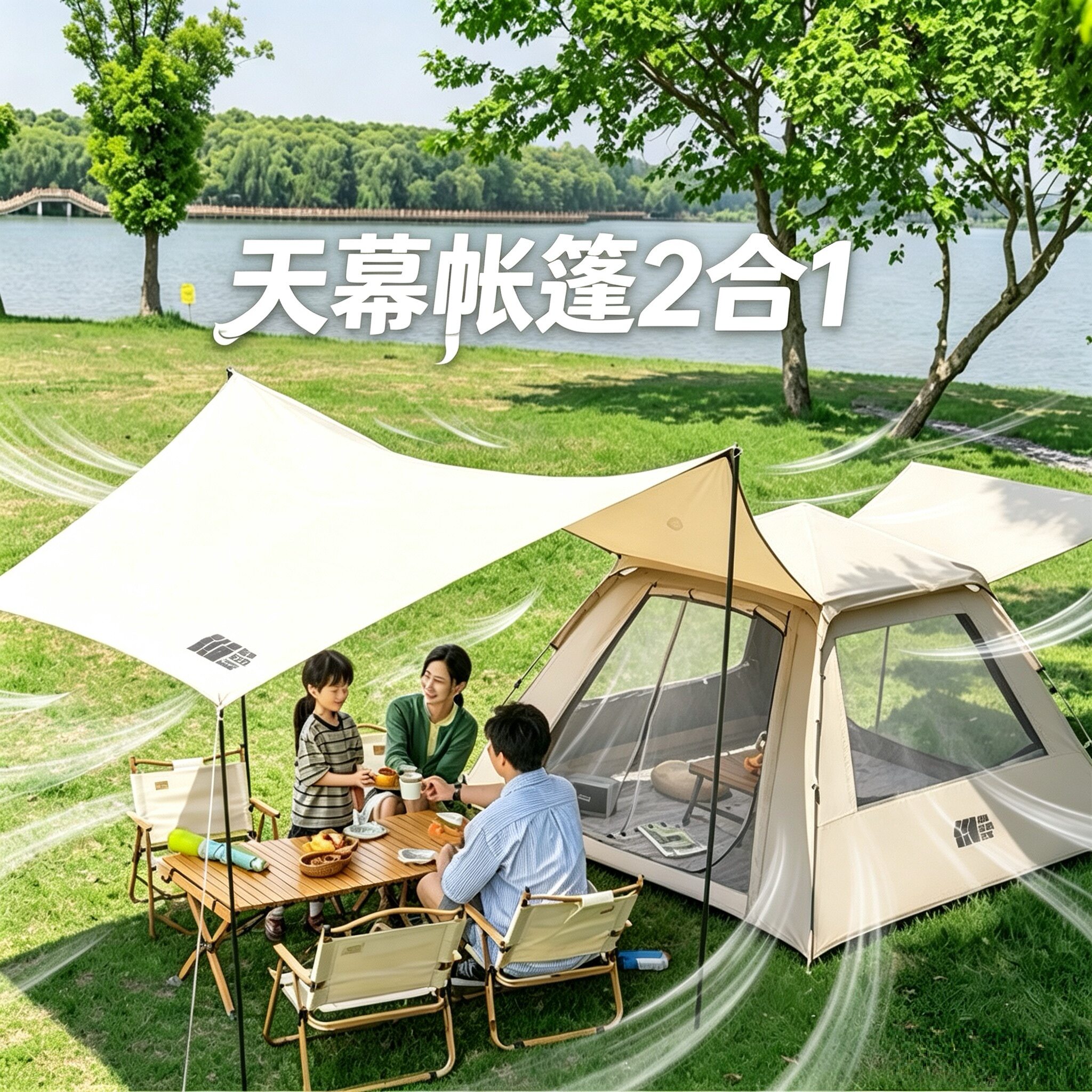 探险者全自动速开天幕二合一帐篷