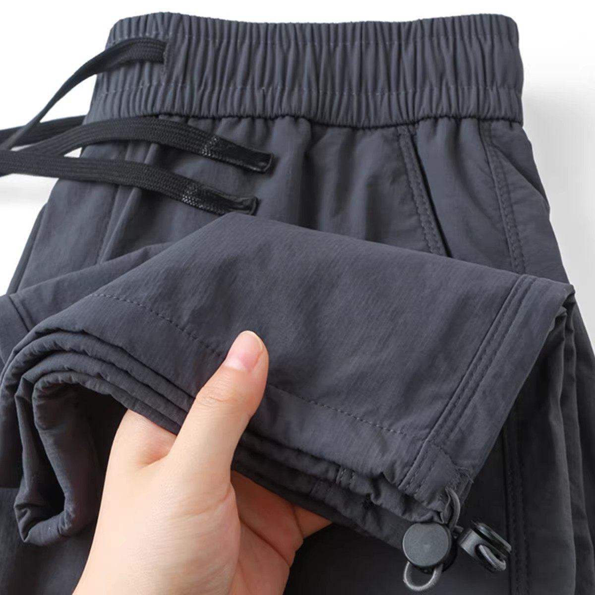 美式机能风！深灰色速干垂感休闲裤亲肤透气束脚抽绳山本裤男女春,男装,卫裤,淘宝优惠券,粉丝福利购,淘宝优惠卷