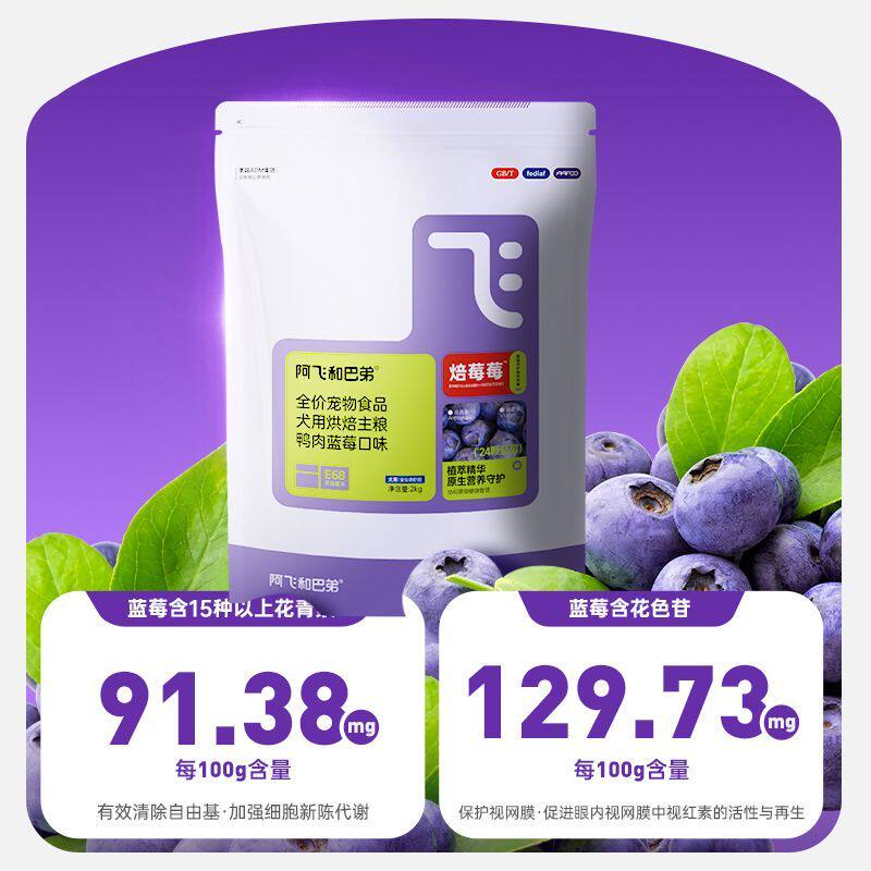 阿飞和巴弟鸭肉梨蓝莓高