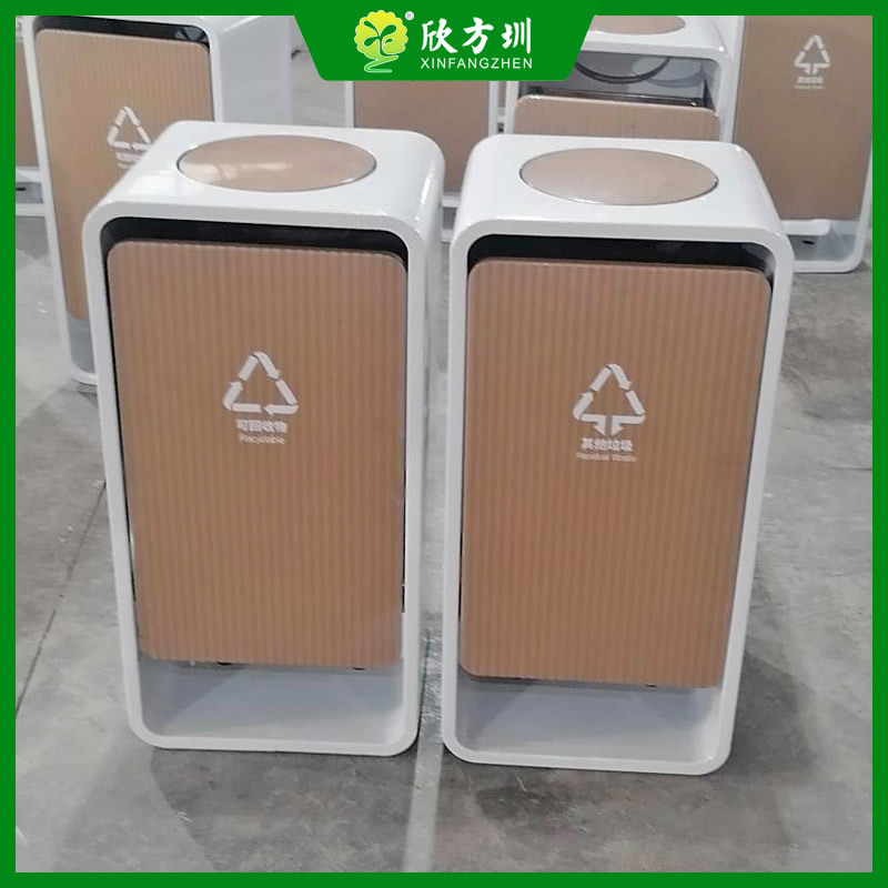 室内商用UV打印组合式不锈钢分类垃圾桶喷粉金属果皮箱工厂定制