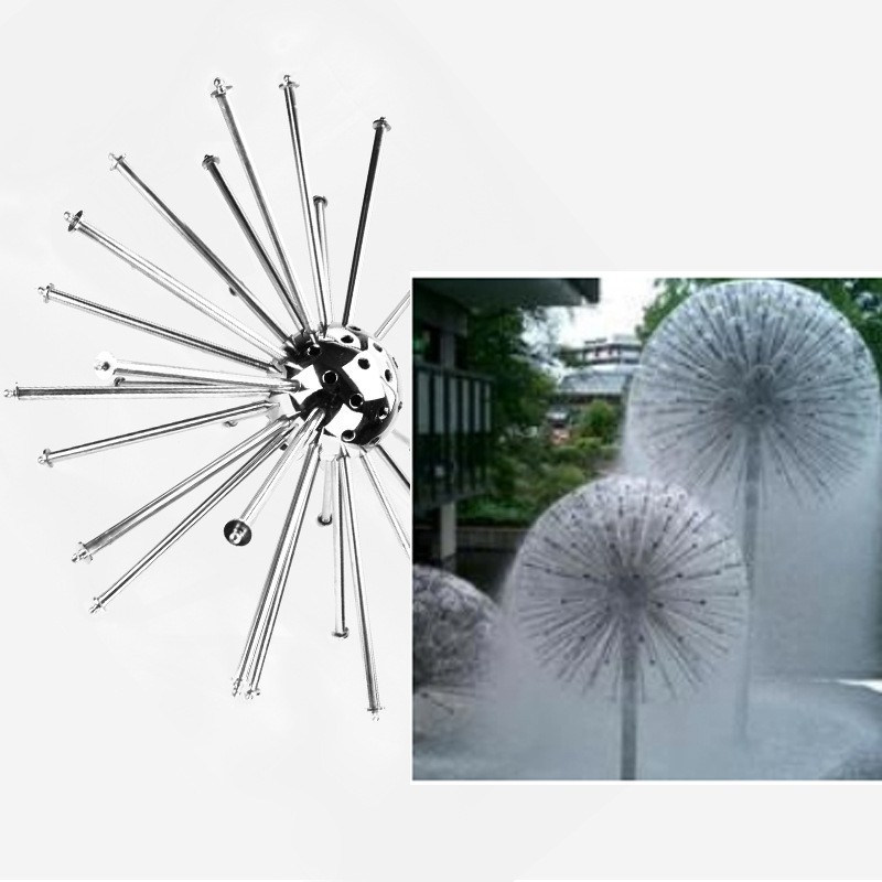不锈钢枪林弹雨喷头蒲公英水晶喷头户外喷泉水疗池SPA池万向喷头