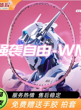 GGEM聚将2026新款强袭自由WM羽毛球拍碳纤维均衡控制新手专业球拍