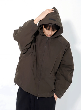 官网正品essentials棉服外套拉链男女连帽夹克FOG复线美式潮牌