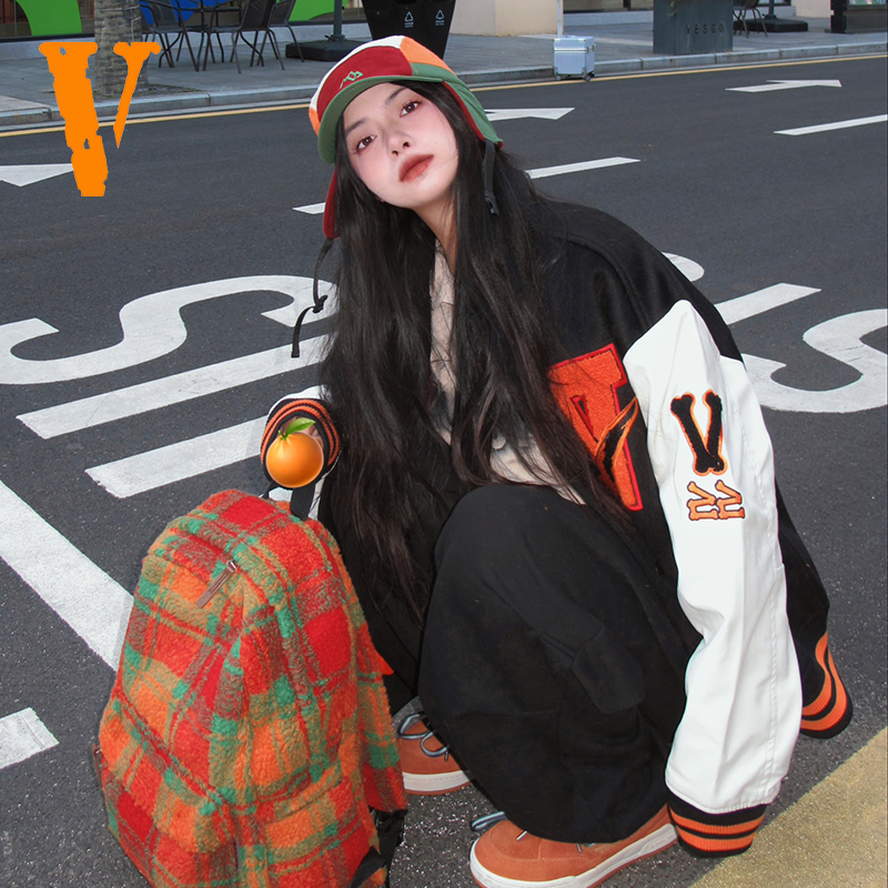 官网正品vlone棒球服男女刺绣潮