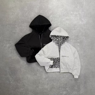 double with sided wearable jacket hooded hoodie sweatshirt