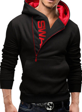 Contrast hooded men s sweater suit撞色连帽男休闲加绒卫衣套装