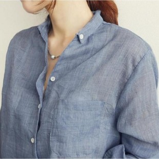 Sleeve Loose 宽松薄衬衫 Linen 棉麻长袖 Long Shirt Cotton Thin