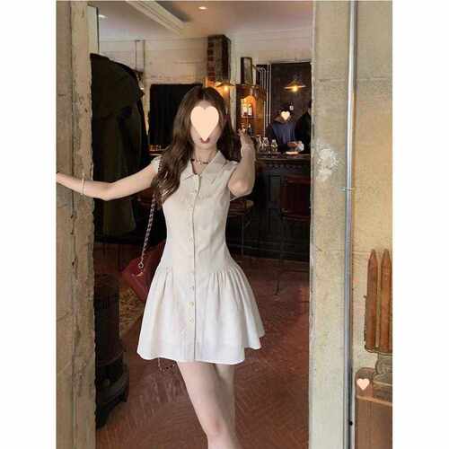 2025summer women sleeveless vest dress ladies mini dresses女