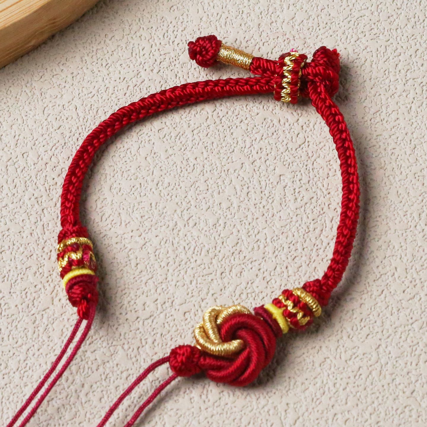 创意DIY新款曼陀罗手链半成品可穿珠平安扣硬金手绳国潮手链手工