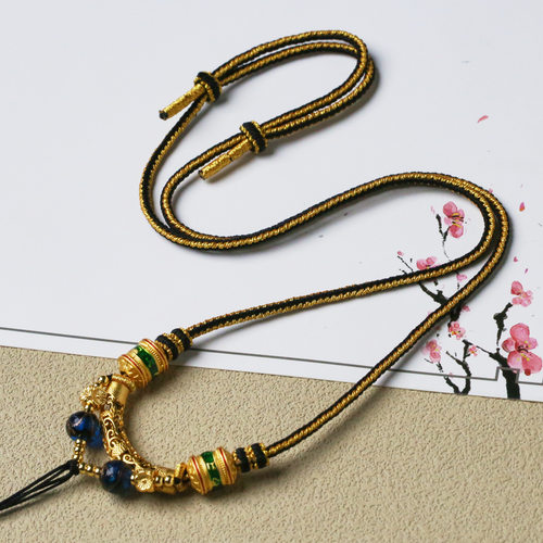 唐卡绳手工编绳粗绳子diy绳藏式项链多款可选挂件绳子国风唐卡绳