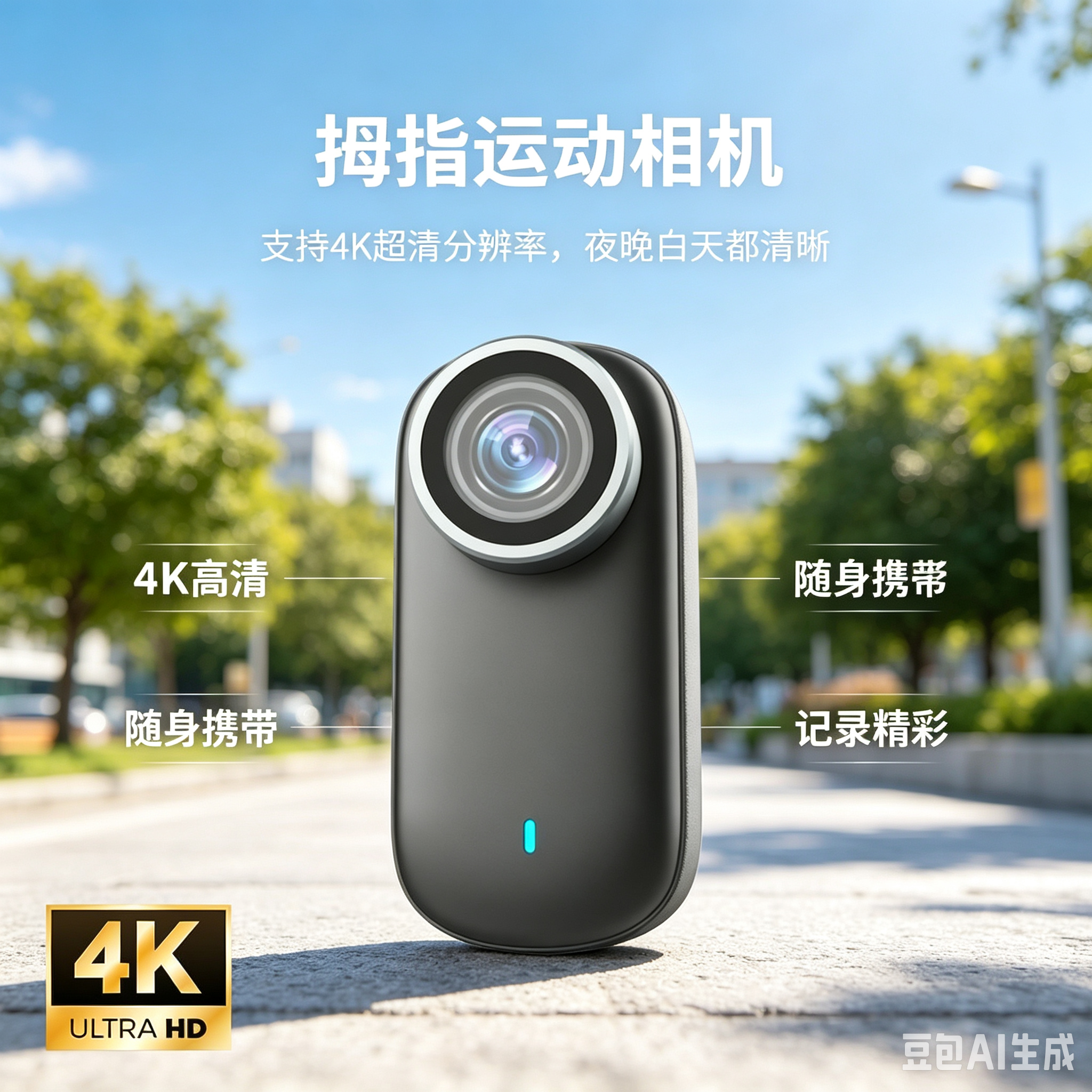 拇指运动相机磁吸骑行防抖记录仪高清摄像vlog旅游摄像2026新
