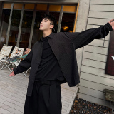 2025新款春秋季肌理感通勤长袖衬衫轻奢韩系百搭外套S101/P58控78，男装衬衫，星座305B