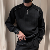 Y109/特P68控98秋季社会小伙高级感金属装饰圆领时尚打底卫衣黑首,男装T恤,星座305B,四季星座 Y109/特P68控98秋季社会小伙高级感金属装饰圆领时尚打底卫衣黑首,男装T恤,星座305B,四季星座