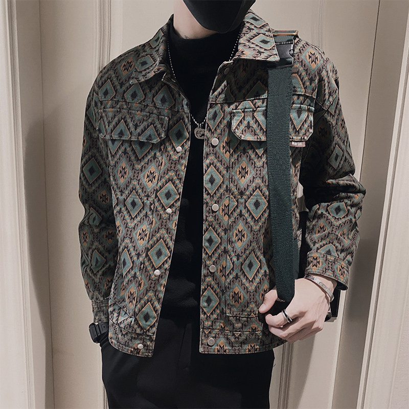 JK98S/特P98控138秋社会小伙高级感砂洗重工牛仔夹克外套男图首1,男装工装外套,星座305B