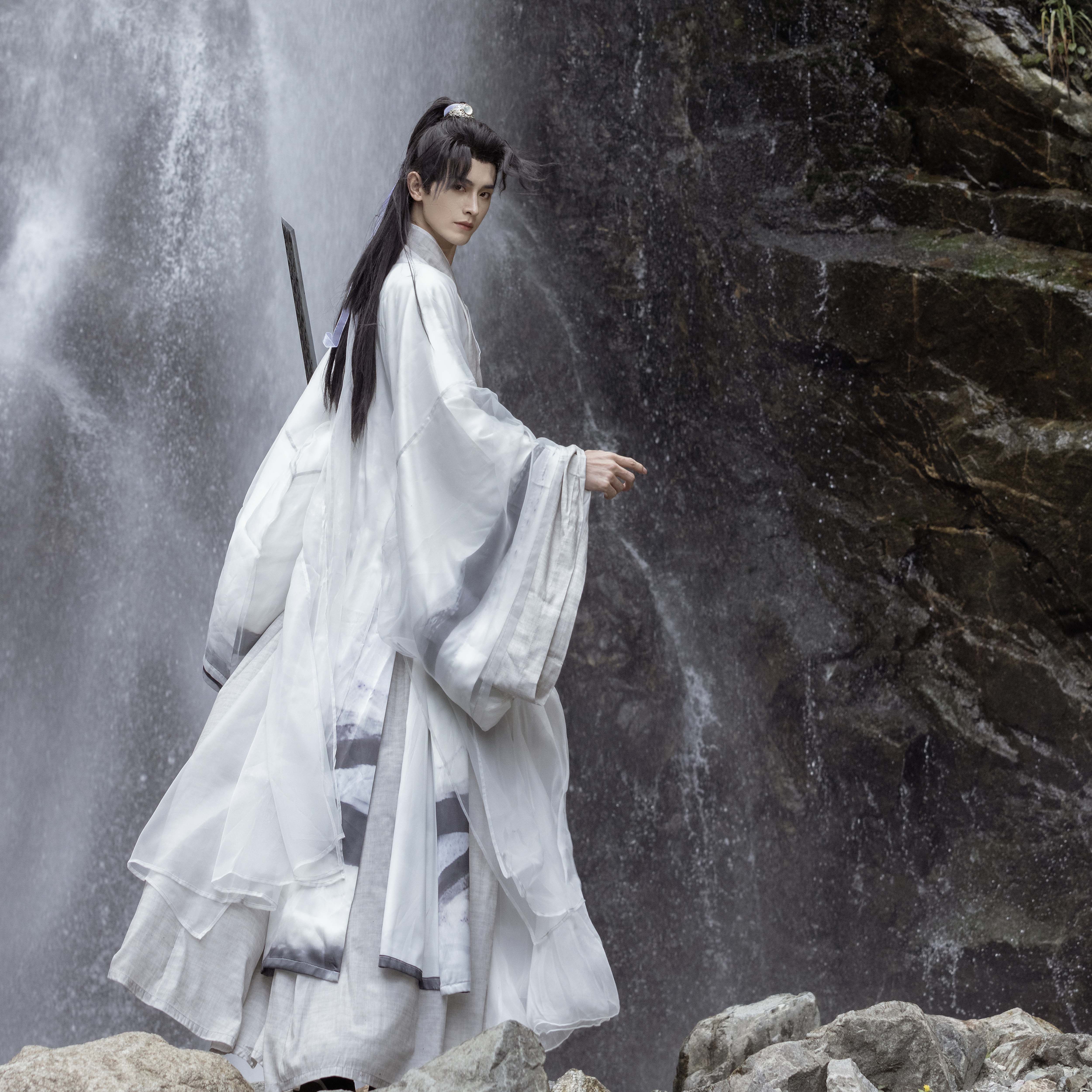 碧山暮璟衣云裳魏晋风大袖衫国风仙侠古装书生春秋汉元素汉服