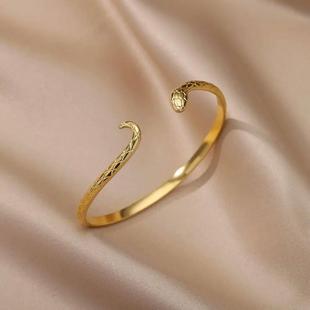 Bracelets for Women Stainless Gold Snake Vintage Plate Steel