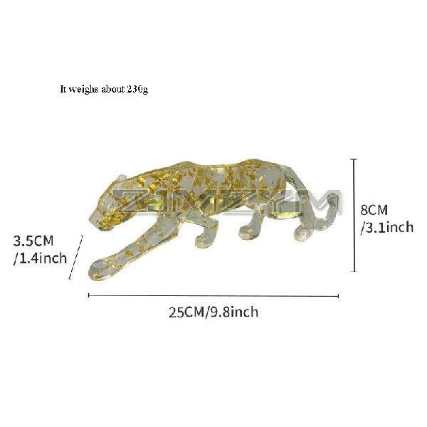 Transparent Geometry Leopard Decoration Room Decor Resin