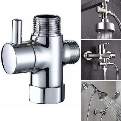 G1/2in 3Way Brass Diverter Valve T-adapter Converter