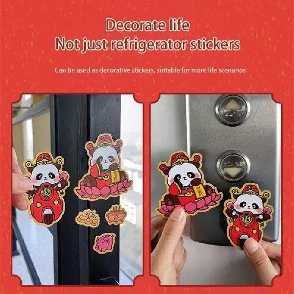 1~10PCS New Year Refrigerator Magnet Save Space Panda