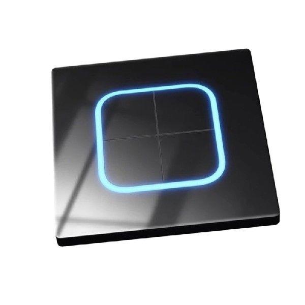 Modern Electrical Light Switches Tempered Glass Panel Wall