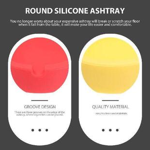 5pcs Silicone Ashtray Round Unbreakable Heat Resistant Non