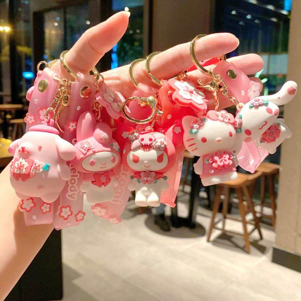 Cherry Blossoms Sakura My Melody Keychain Cute Girl Kawaii S