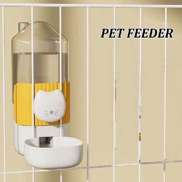 Cat Food Dispenser Cage Pet Feeding Bowls Dispenser Dog