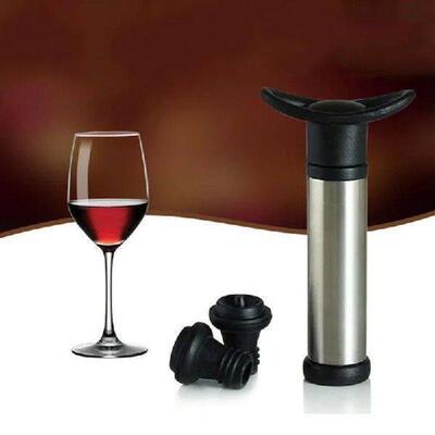 Wine Bottle Sealer Vacuum Wine Pump With 2 Stoppers Sealing