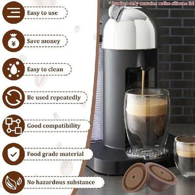2Pcs Reusable Coffee Capsule Lids For Nespresso, Refillable