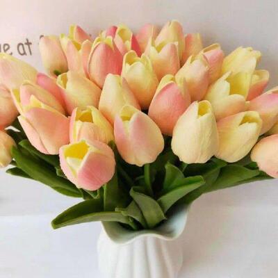 10Pcs/Set Artificial Tulip Flowers Bouquet, Fake Flower for