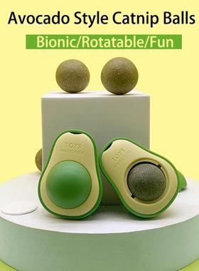 Cat Licking Toy Natural Catnip Wall stickup avocado style in