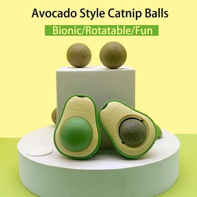 Cat Licking Toy Natural Catnip Wall stickup avocado style in