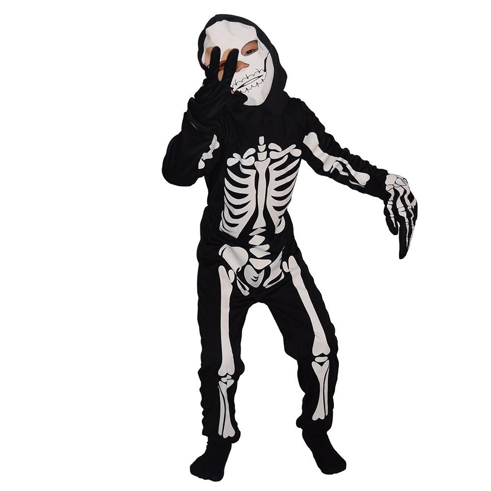 Halloween children skeleton costume cosplay ghost suit onesi